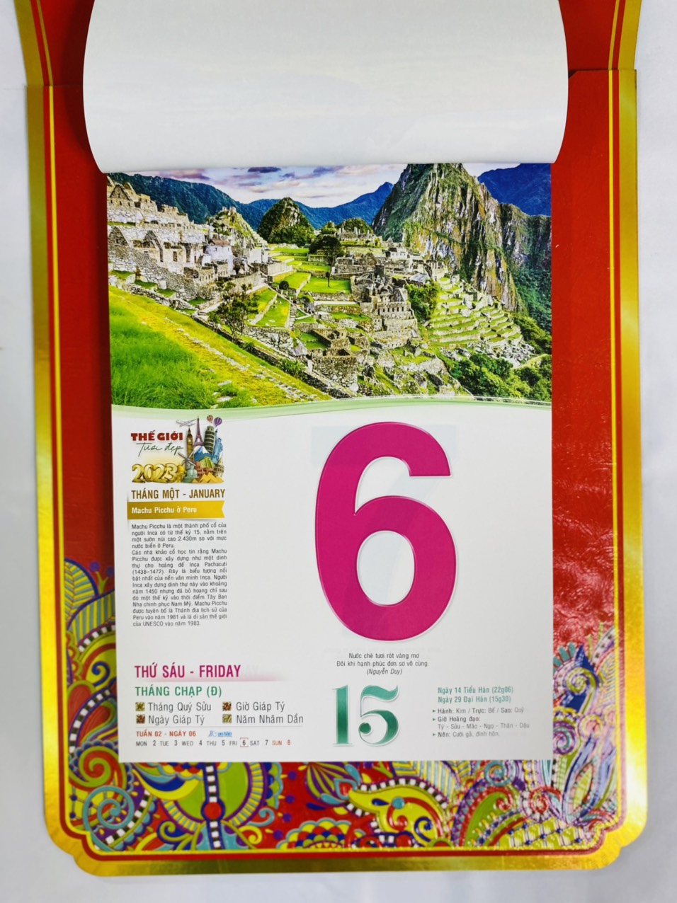 LỊCH TẾT 2023 LỊCH BLOC KT 20X30cm SIÊU ĐẠI An Hảo