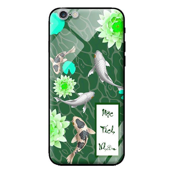 Ốp kính cường lực cho iPhone 6s Cá Koi  Mộc - Hàng chính hãng