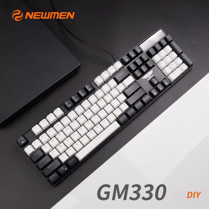 Bàn phím cơ có dây gaming NEWMEN GM330, Hotswap, Keycap ABS Double-shot, LED đa chế độ xuyên phím, độ bền trên 50 triệu lượt nhấp, tặng kèm bộ keycap trắng- Hàng chính hãng