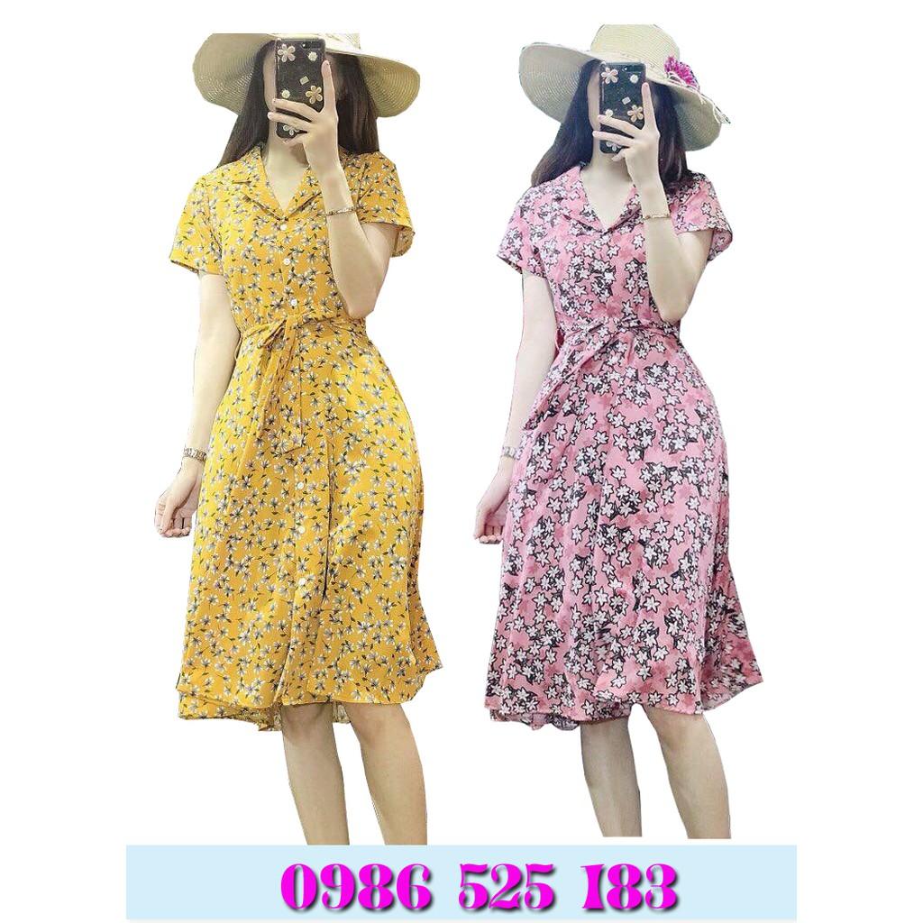 Váy xoè cổ vest thắt dây nơ CC89