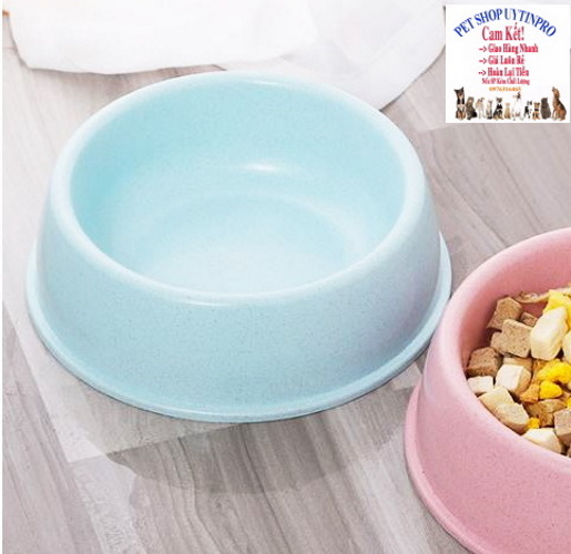 Tô đựng thức ăn Chó Mèo Hình tròn Đường kính 13.5cm Chất liệu nhựa an toàn Nhỏ gọn, tiện lợi