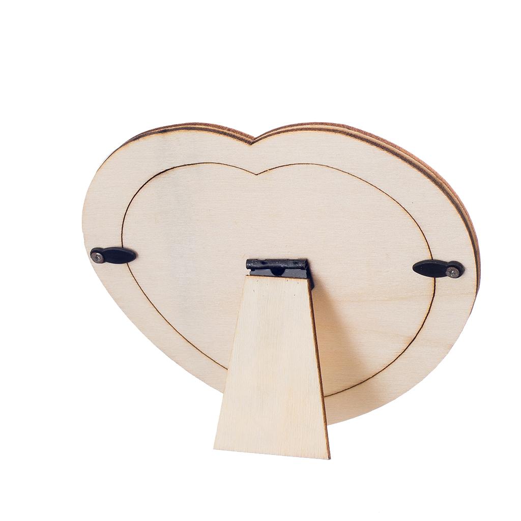 Wooden Unfinished LOVE HEART Photo Frame DIY Picture Frame Art Kids Craft