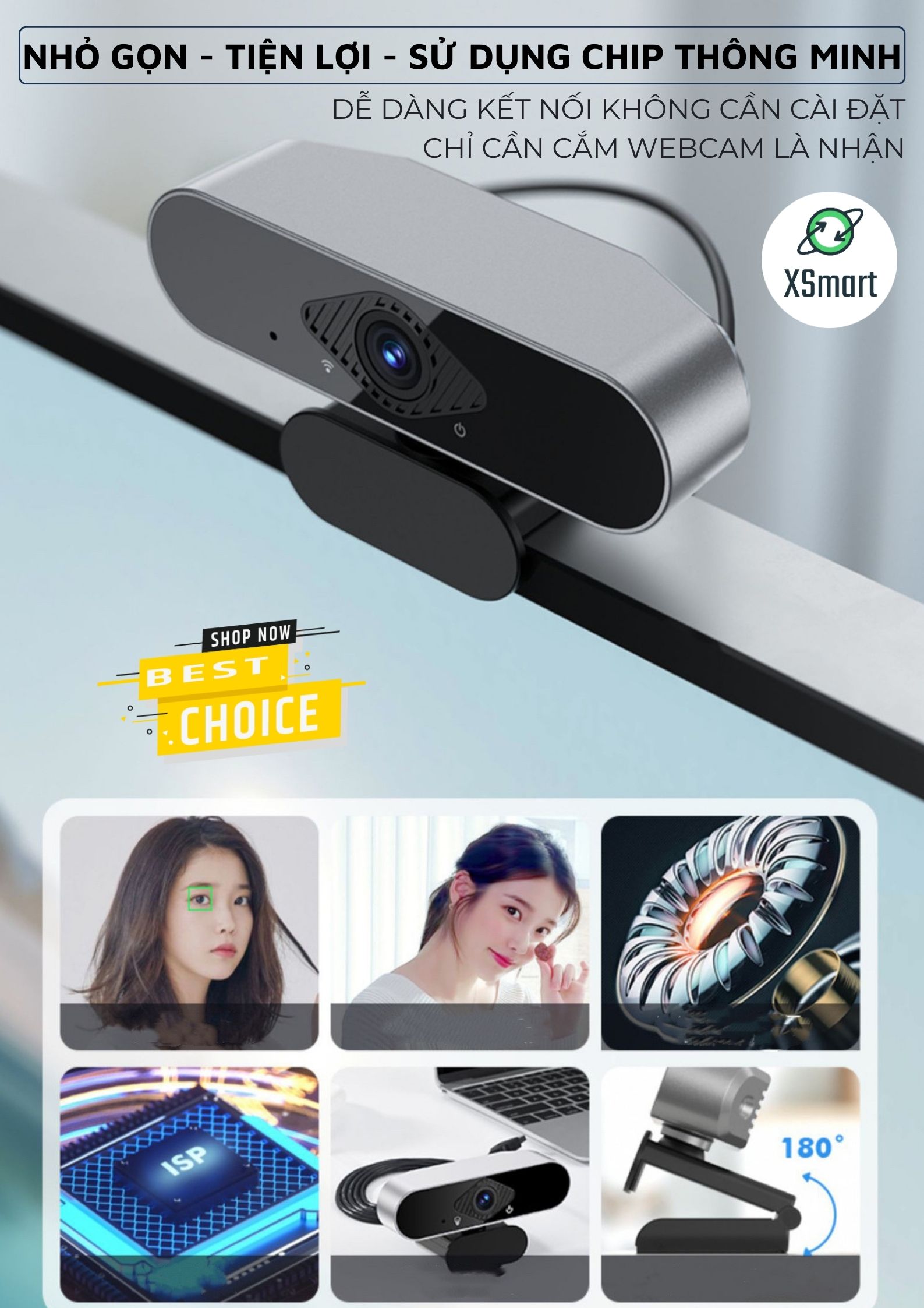 Webcam máy tính laptop cao cấp Q20 PRO 2K Camera Siêu Nét có mic hỗ trợ học online, livestream-Hàng Chính Hãng