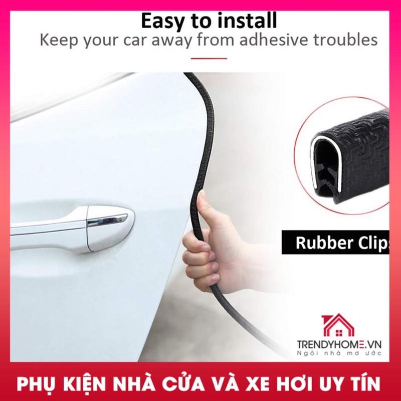 Cuộn nẹp viền cao su chữ U lõi thép chống xước ,va đập viền cửa ô tô đơn giá tính theo mét dài