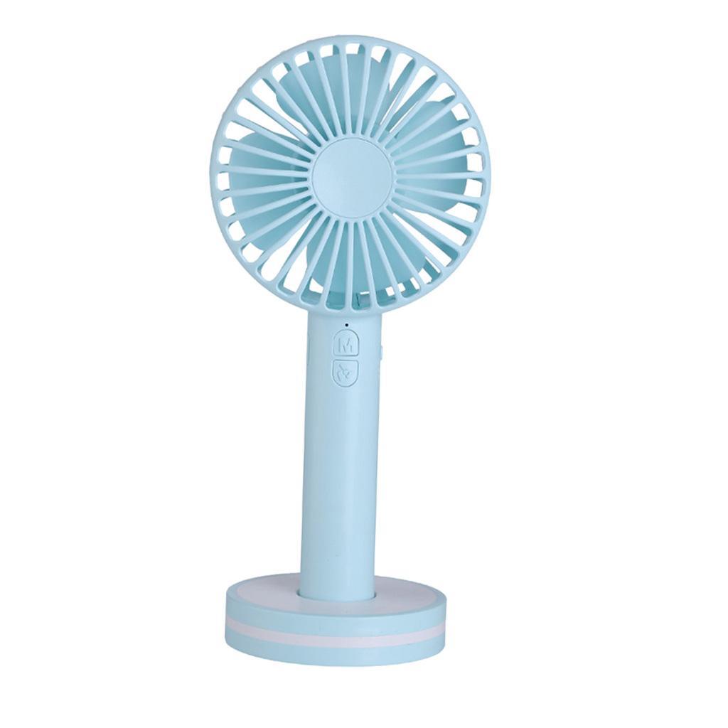 Mini Handheld Personal Desktop USB Cooling Fan with Mirror Base