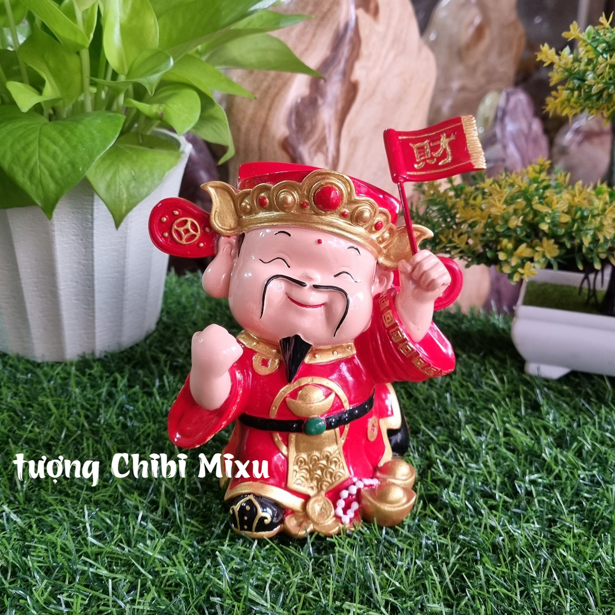 Tượng chibi Thần Tài may mắn 14cm - Mẫu Thành Công Thăng Tiến