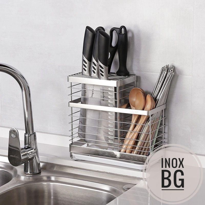 KỆ ĐỰNG ĐŨA VÀ DAO ĐẶT BÀN CÓ KÈM KHAU HỨNG NƯỚC