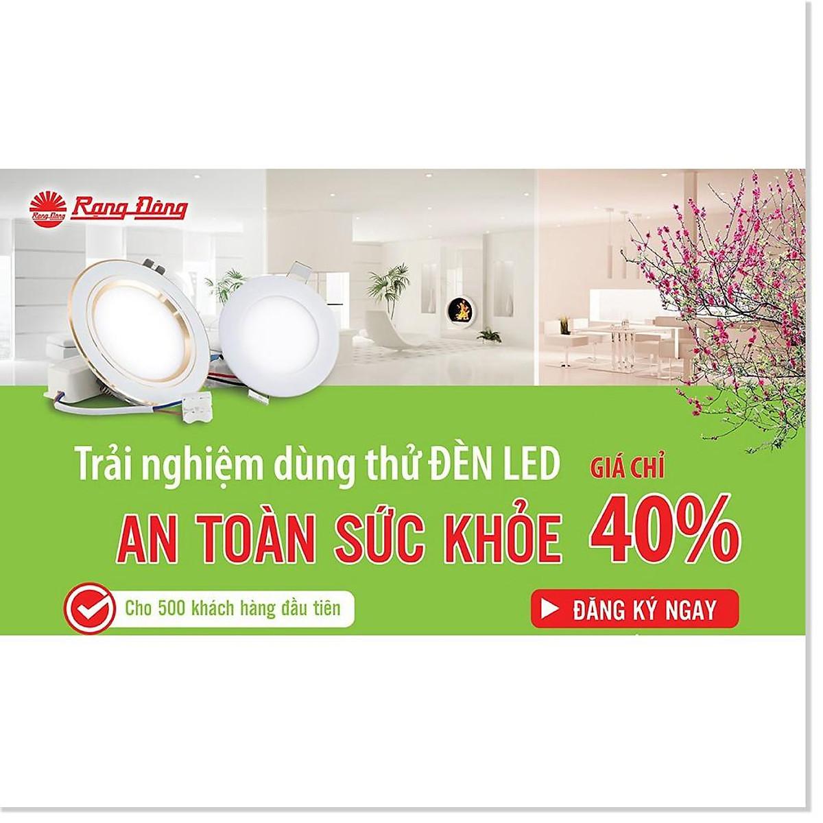 Đèn LED Downlight âm trần 9W Rạng Đông AT10L 110/9W, Vỏ nhôm đúc