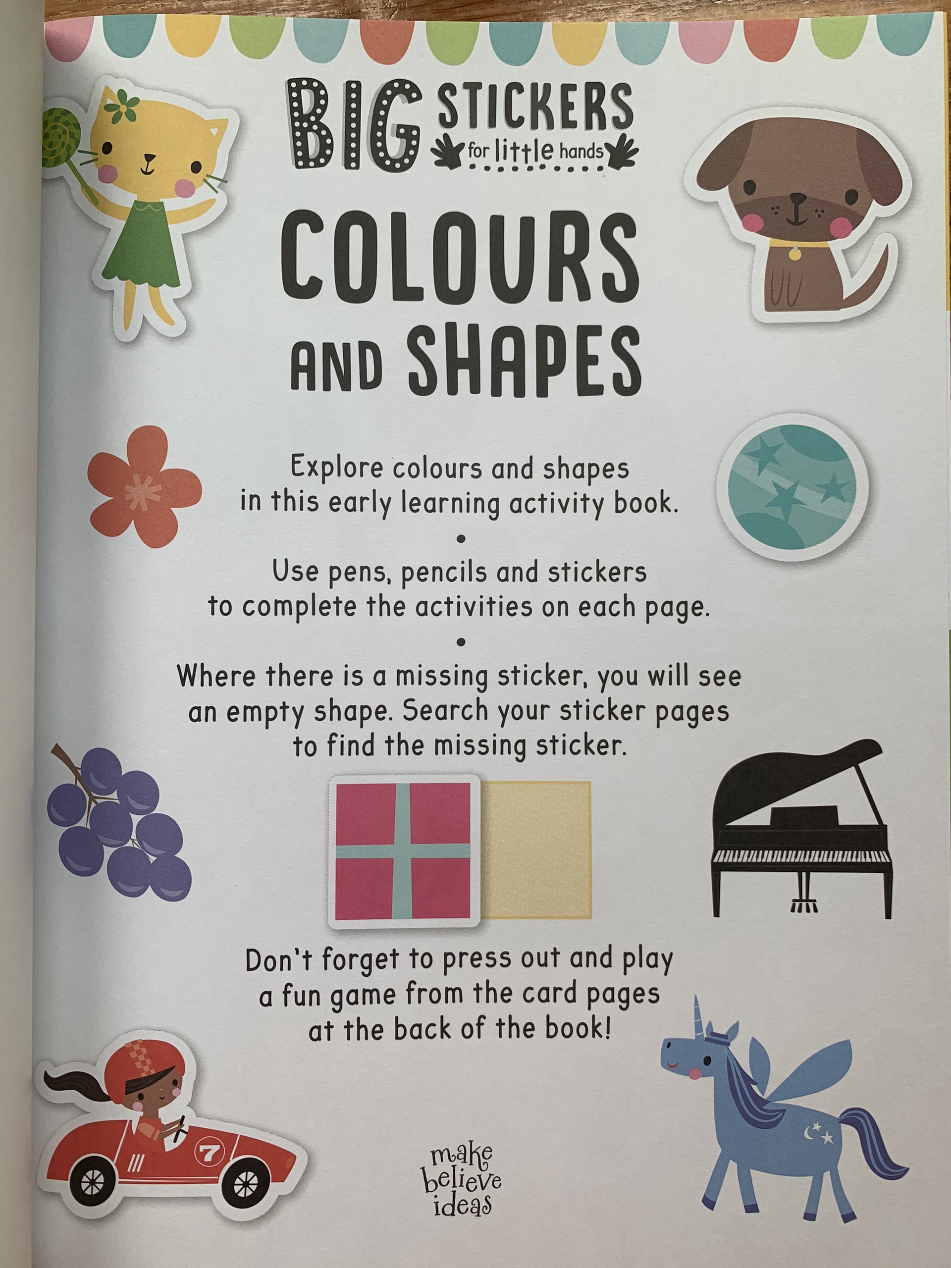 Sách tương tác sticker – Màu sắc và hình dạng - Colours and shapes (Sticker activity book)