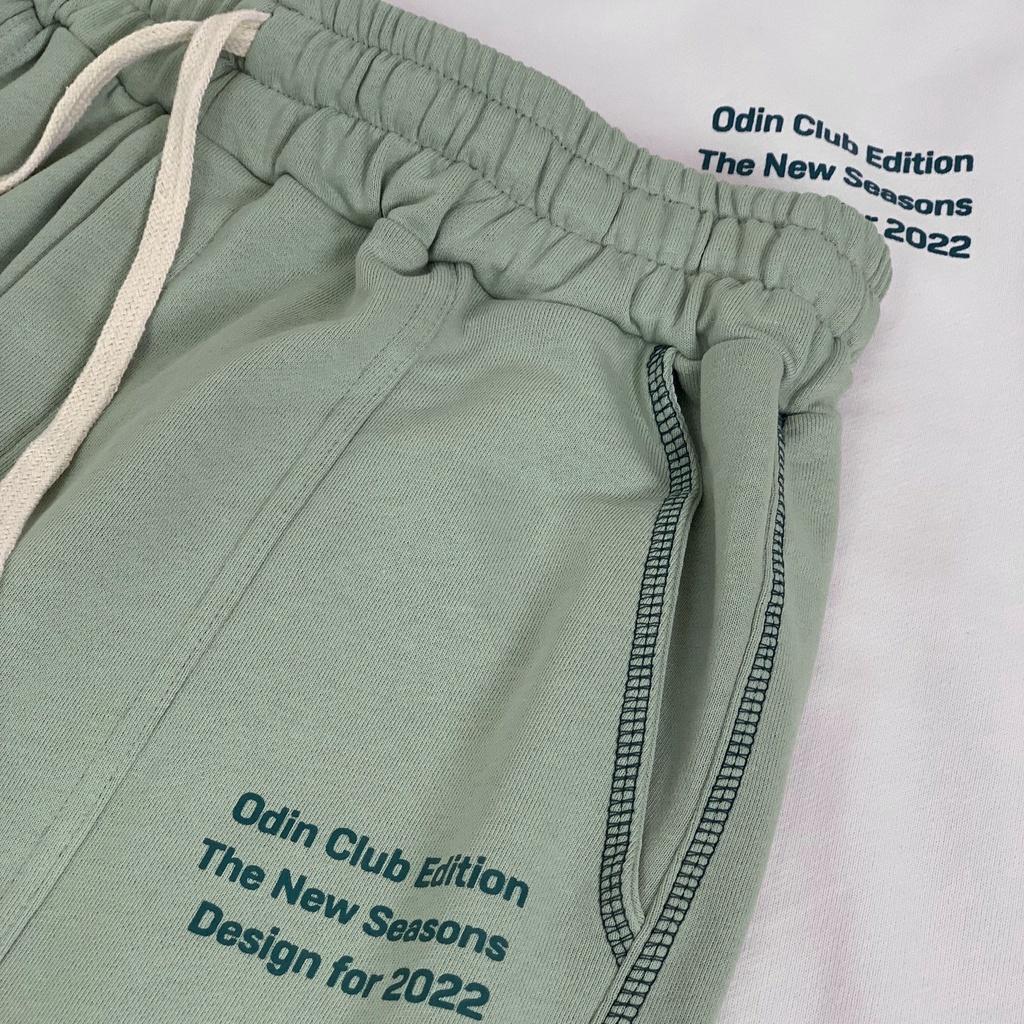 SET BỘ NỈ CỘC TAY ODIN CLUB, Set bộ thể thao năng động nam nữ oversize, Local Brand ODIN CLUB