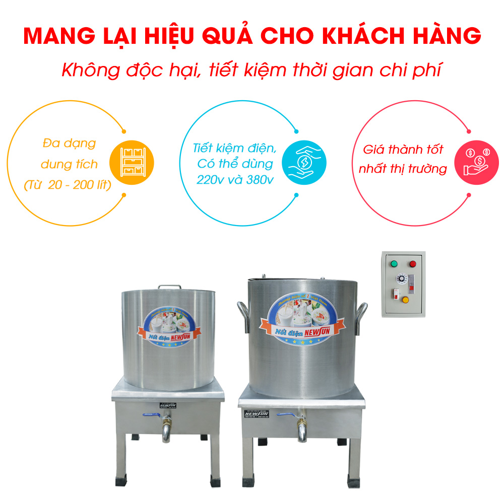Nồi Nấu Phở Tủ Điện Rời Công Nghiệp NEWSUN - Hàng Chính Hãng