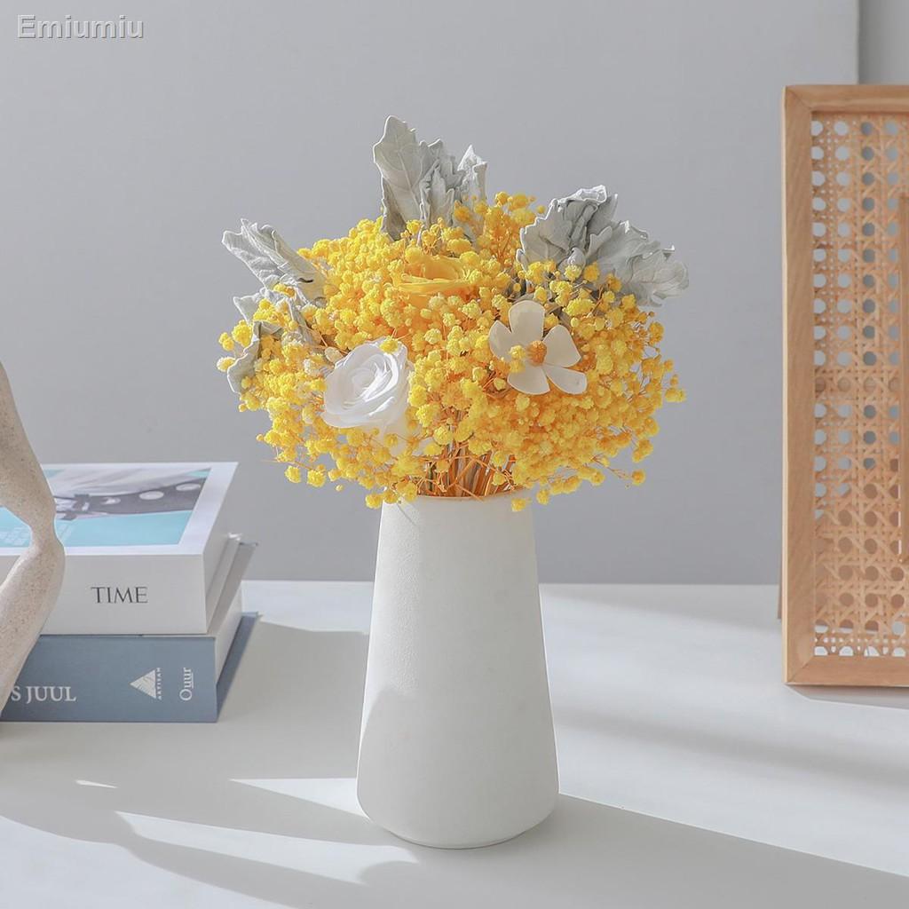 ☋♞Hoa tươi Tự làm hoa hồng bất tử khô gypsophila