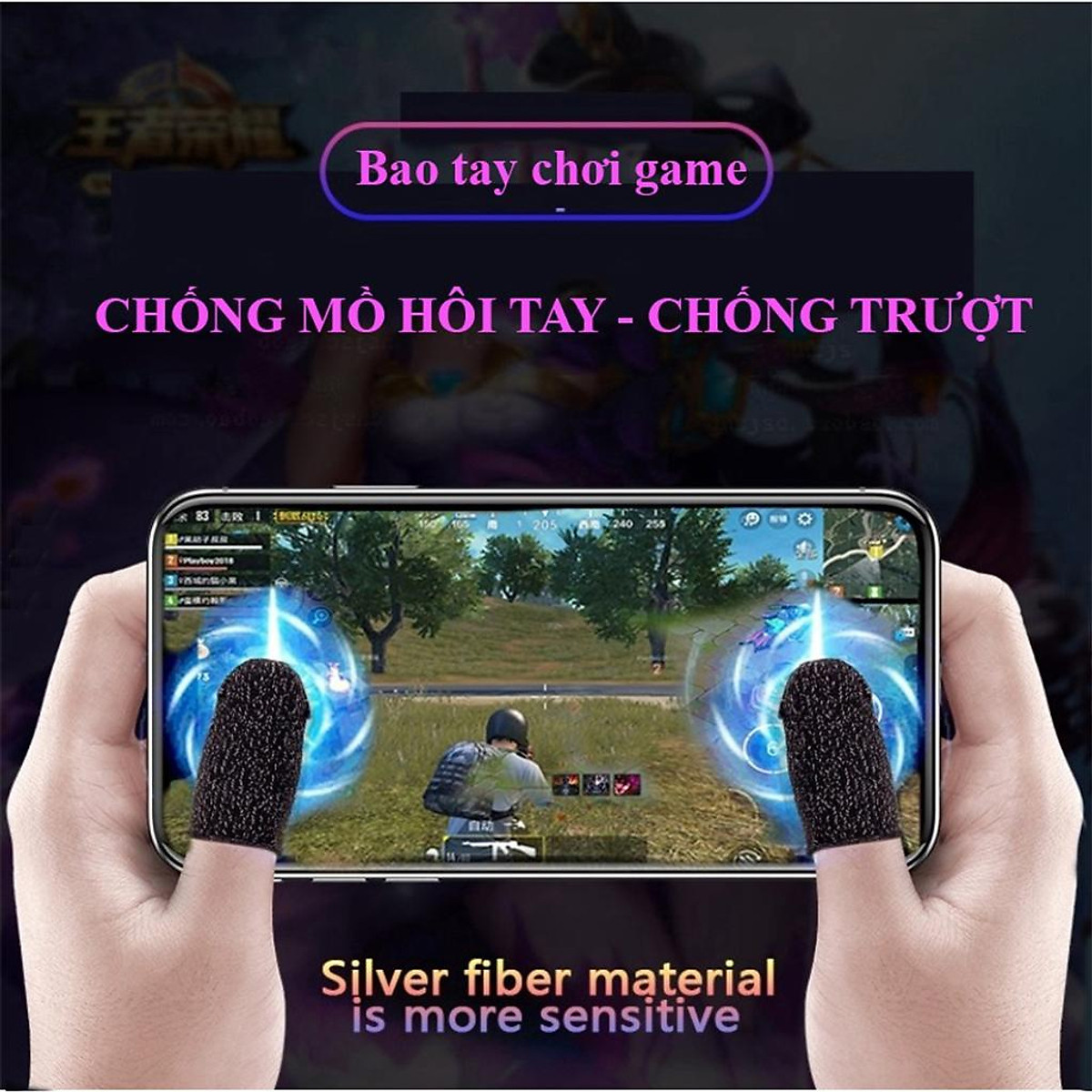 Găng tay chơi game cảm ứng PUBG, Liên quân, chống mồ hôi, cực nhạy - Hàng Chính Hãng