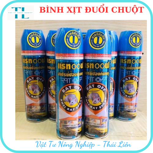 Chai Xịt Đuổi Chuột Thái Lan dành cho Nhà &amp; Ô tô Rat Off 200ml