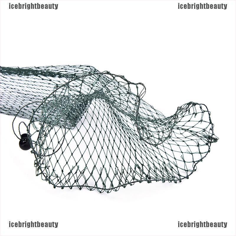 ICEB Fishing Net Trap Fishing Mesh Network Foldingfish Bag Small Fishing Tackle Mesh
