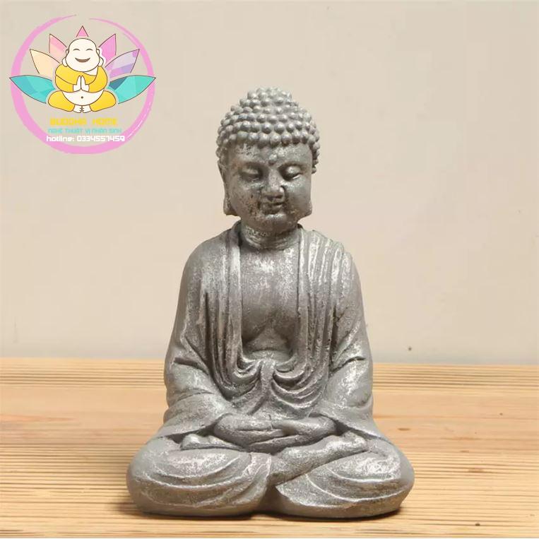 ️Tượng Đá Phật Thích Ca Phong Thủy - Hồ Thủy Sinh - Cao 17cm