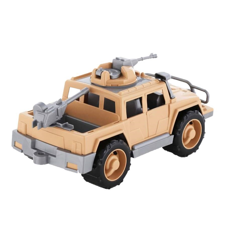 Xe Jeep quân đội hộ tống đoàn trang bị súng máy đồ chơi - Polesie Toys