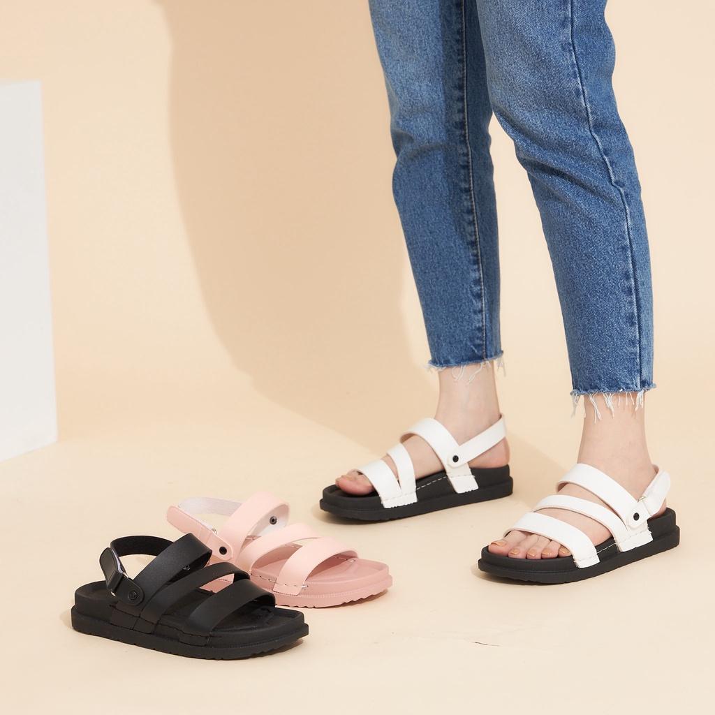 Giày MWC 2954 - Giày Sandal Đế Cao 3p, Sandal Quai Ngang Chéo Cách Điệu Thời Trang