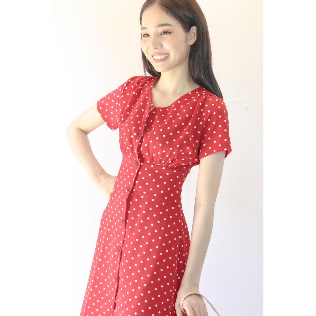Đầm hoạ tiết chấm bi