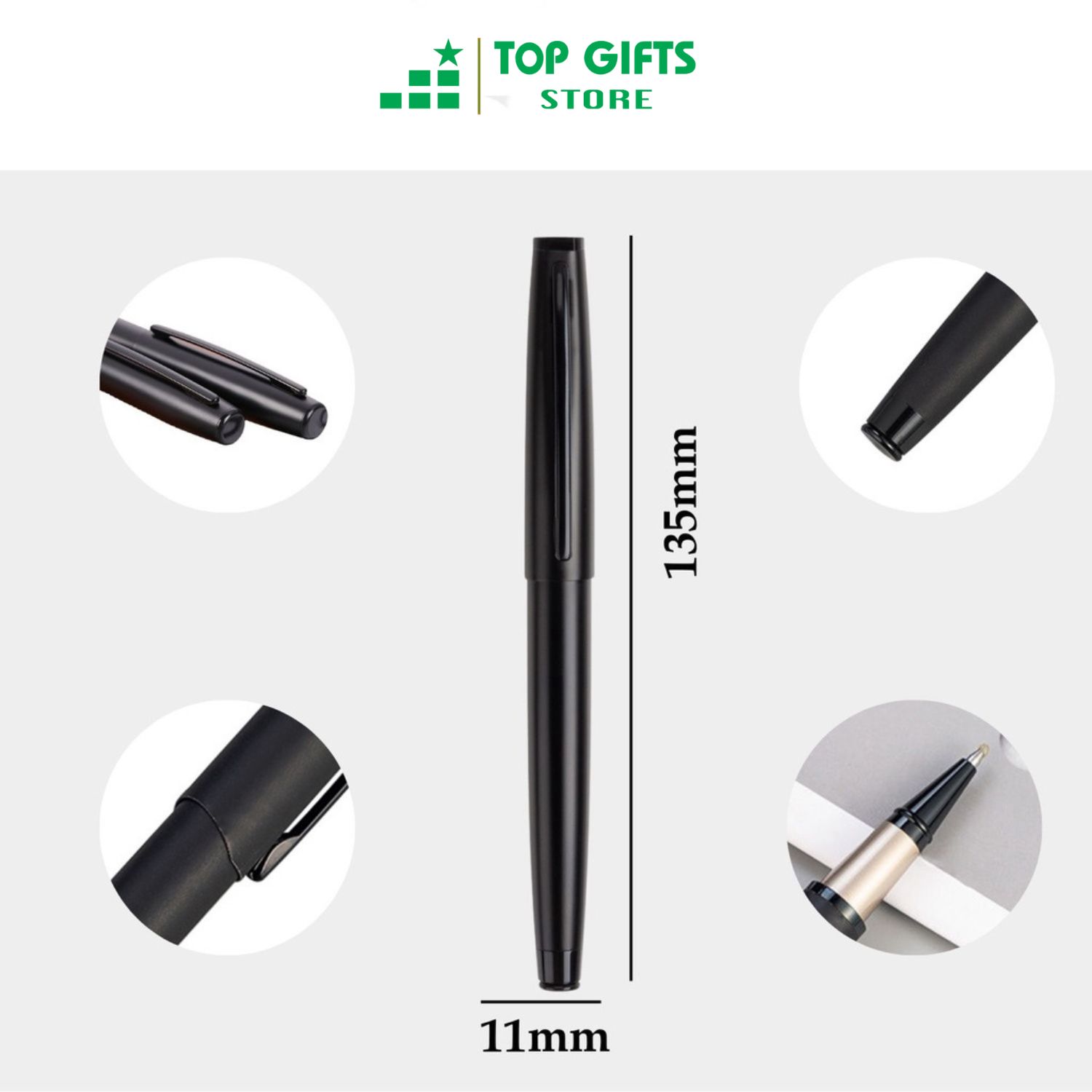 Bút ký cao cấp khắc tên ND020 - Quà tặng khắc tên theo yêu cầu mực xanh ngòi 0.5mm