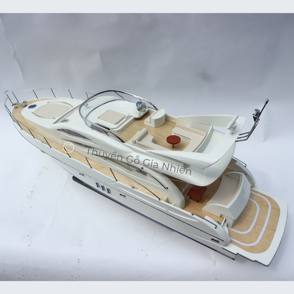 Mô Hình Thuyền Gỗ Phong Thủy Dạng Du Thuyền Hiện Đại SUNSEEKER 60 Chính Hãng Hàng Xuất Khẩu Chất Lượng Cao