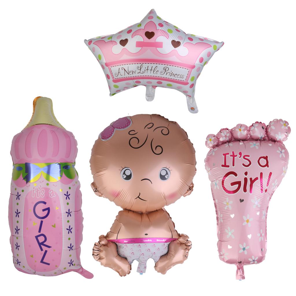 Aluminum Foil Baby Girl Shape Balloon for Baby Shower Christening Birthday