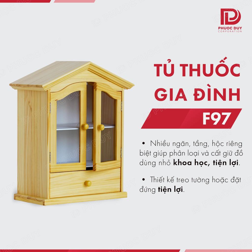 Tủ thuốc - Tủ y tế gia đình gỗ tự nhiên F97