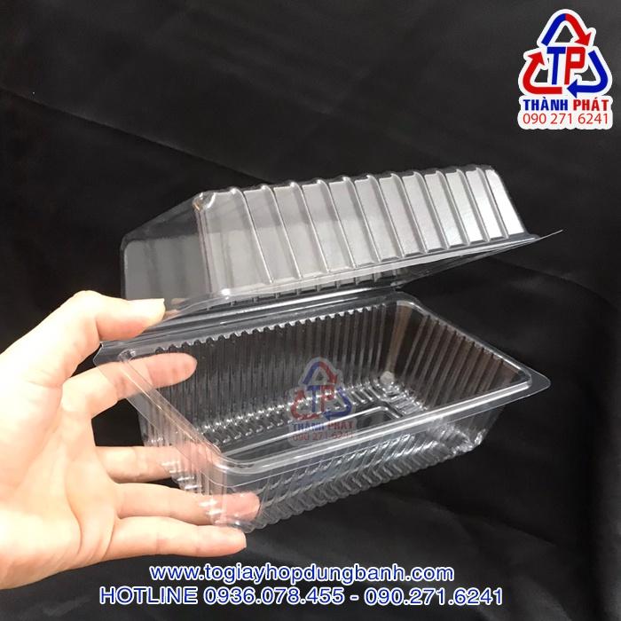 100 Hộp nhựa H07 đựng bánh mì tan chảy - Hộp đựng bánh mì hoa cúc