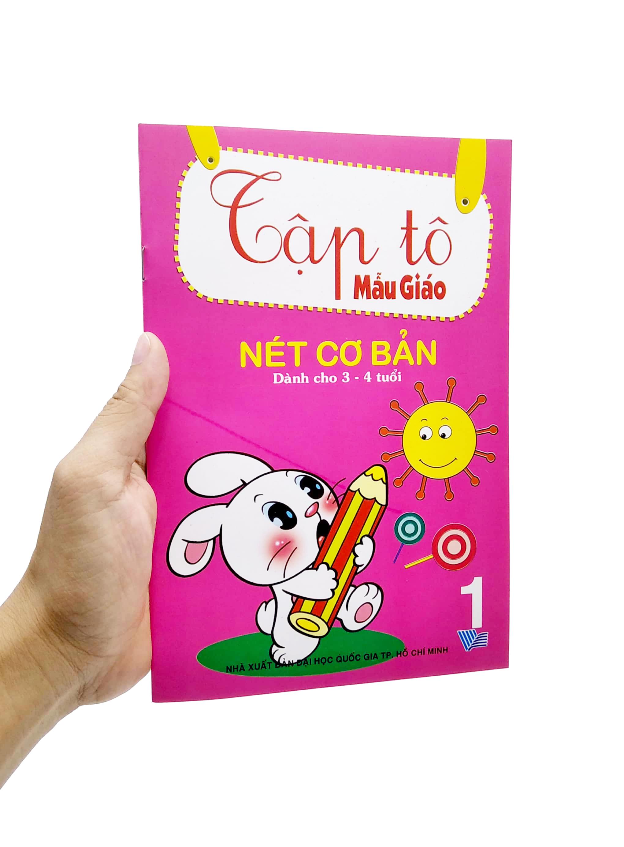 Sách - Tập Tô Mẫu Giáo - Nét Cơ Bản 1 (Dành Cho 3-4 Tuổi)