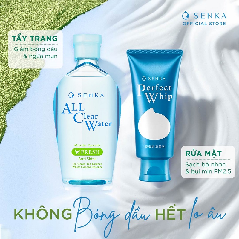 Bộ đôi Senka làm sạch cho mọi loại da