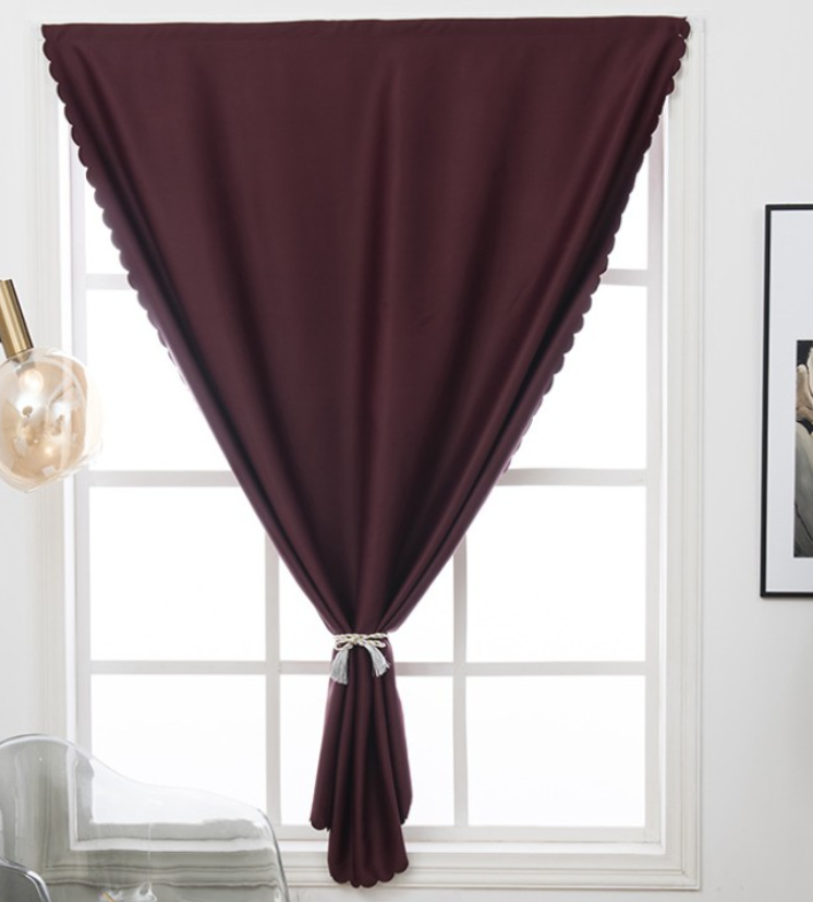 Rèm cửa dán tường 1 màu đơn giản