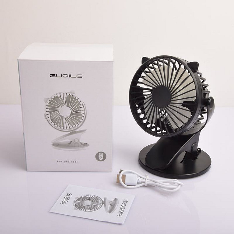 Quạt Mini Để Bàn Có Kẹp Xoay 360° - PIN KHỎE, THỜI GIAN SỬ DỤNG 3 - 5 GIỜ