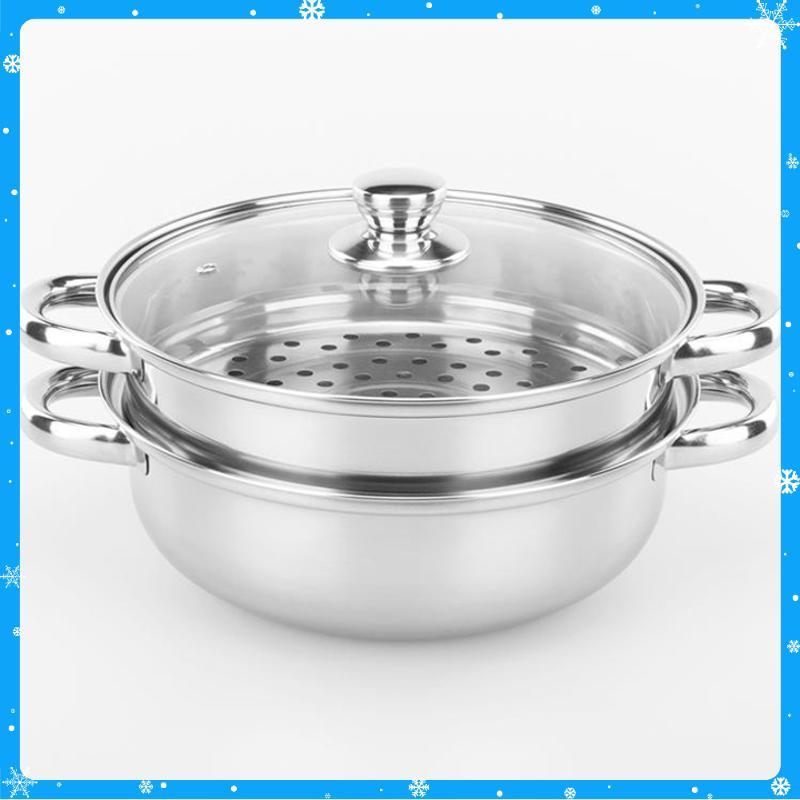 Nồi Hấp Inox 2 Tầng 28cm - Hàng Chất Lượng