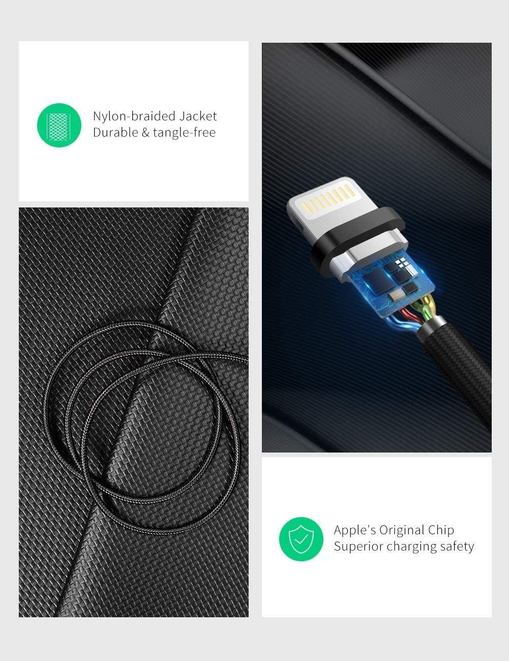 Ugreen UG60160US291TK 0.5M màu trắng cáp USB 2.0 A ra Lightning MFI đầu bọc nhôm mà nickel chống nhiễu 50cm - HÀNG CHÍNH HÃNG
