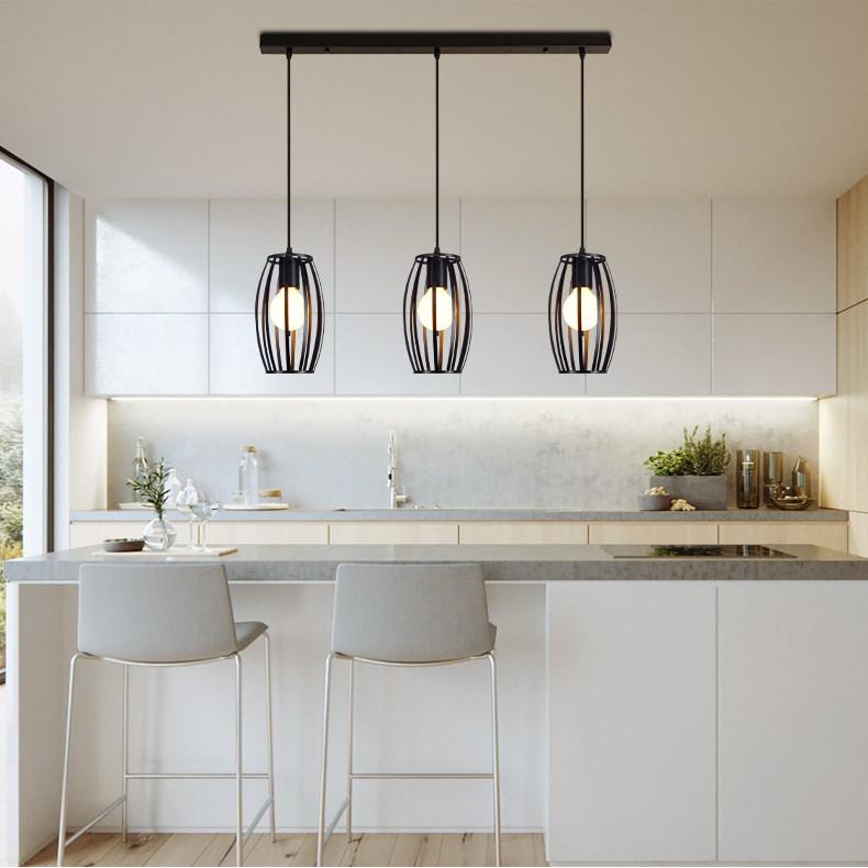 Bộ đèn thả treo trần lồng trụ LT100 - kèm bóng LED và đế ốp trần