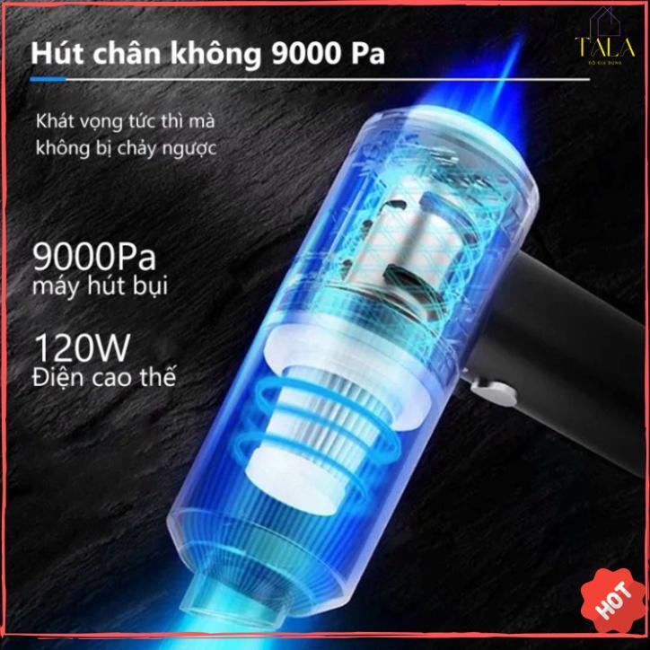 Máy Hút Bụi Cầm Tay Mini Không Dây 6000Mpa Siêu Tiện Lợi, Hút Bụi Xe Ô Tô, Giường Nệm, Hút Lông Chó Mèo Đa Chức Năng