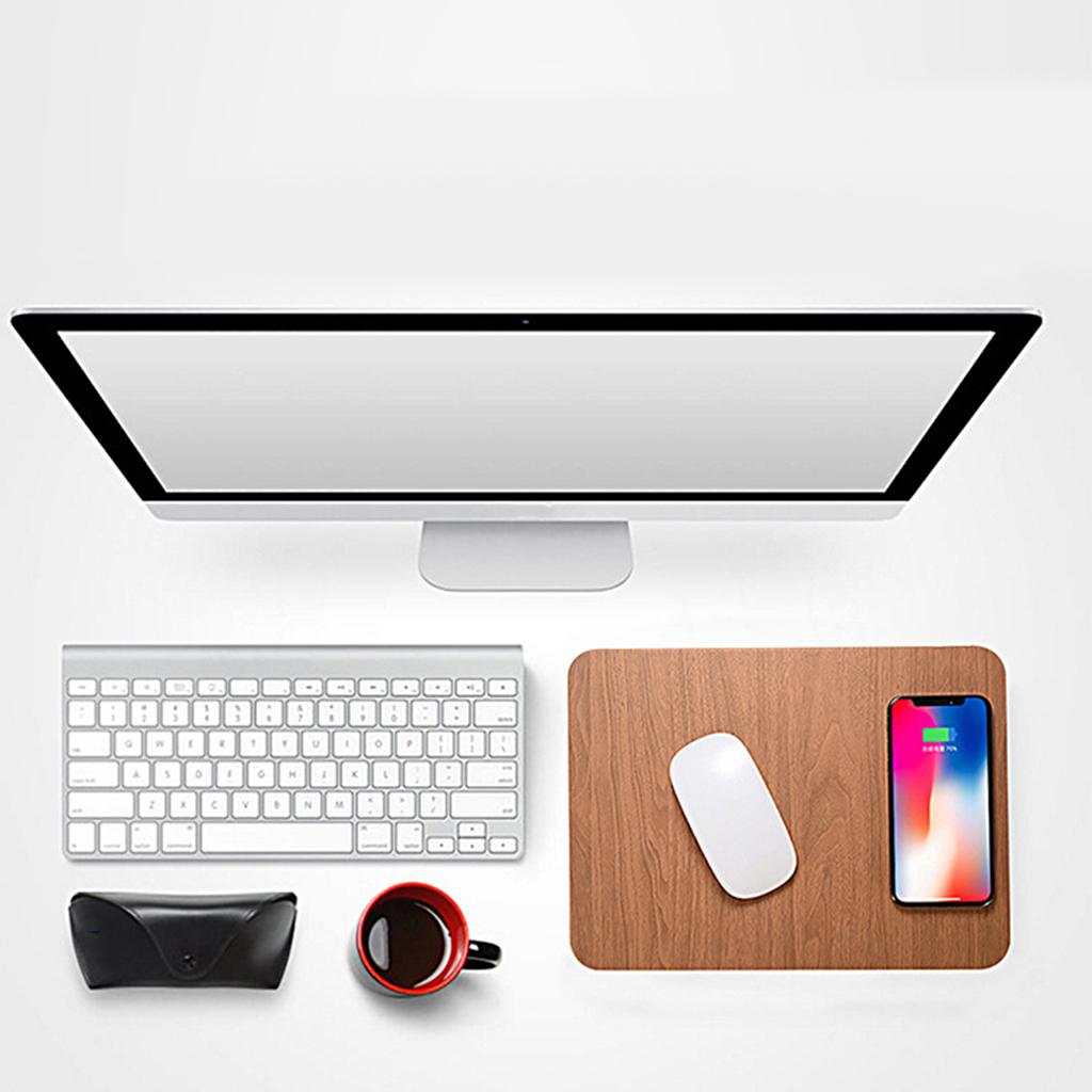 Wireless Charging Mouse Pad,QI Wireless Fast Charging Pad Station Mat 5 W for Galaxy Note 8 S8 S8 Plus S7 Edge S7 S6 Edge Plus Note 5,Standard Charge for iPhone X iPhone 8