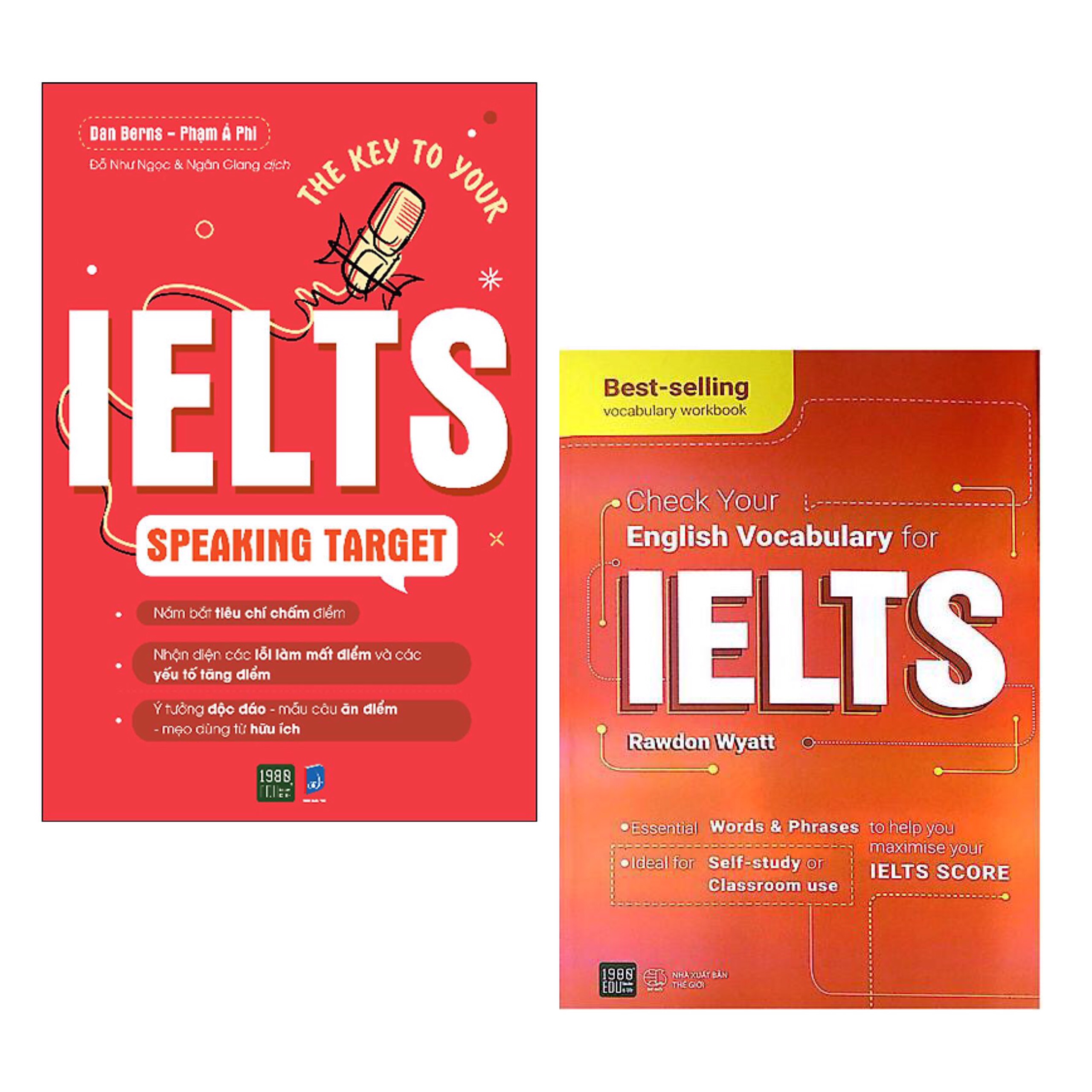 Combo Sách Học Tiếng Anh Hiệu Quả: The Key To Your IELTS Speaking Target + Check Your English Vocabulary For IELTS / Cẩm Nang Học Nhanh Nhớ Lâu