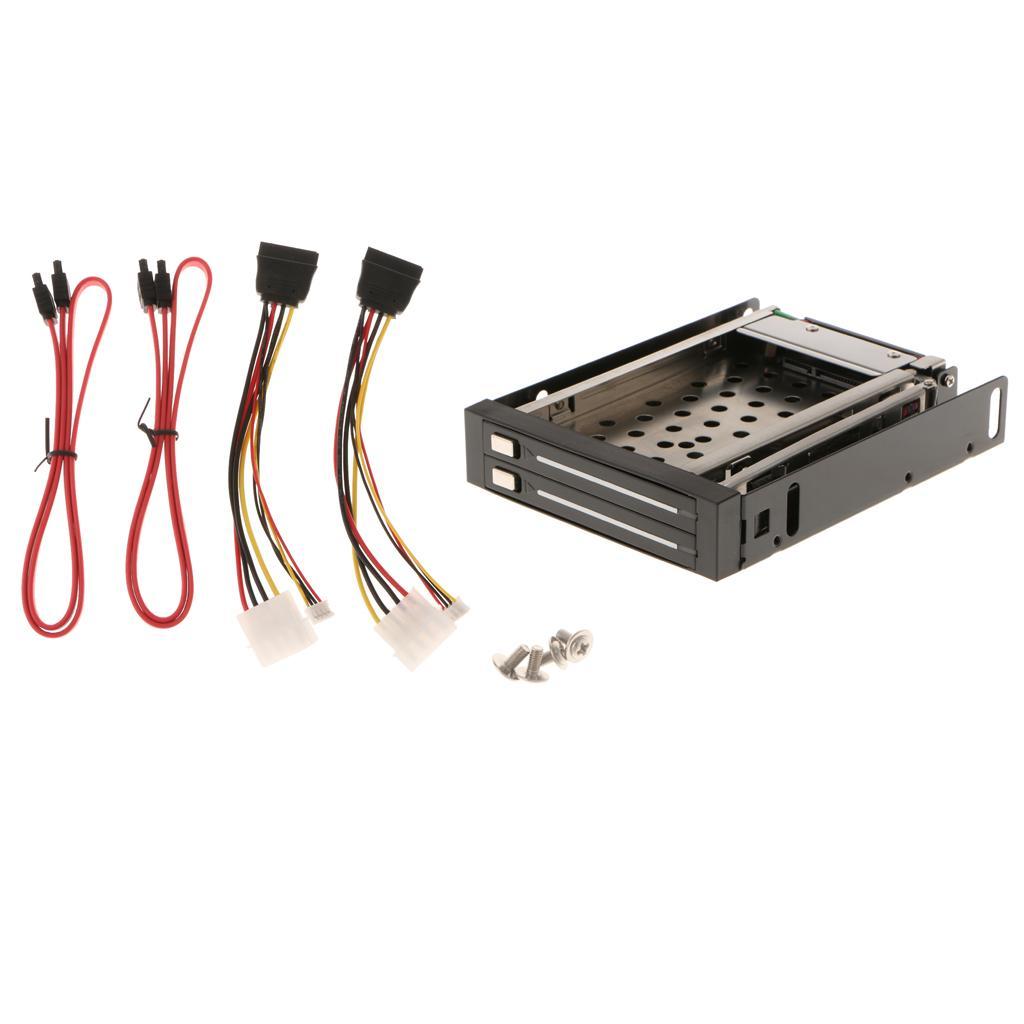2.5'' Trayless Hot Swap SATA Mobile Rack Backplane Dual Drive SATA Enclosure