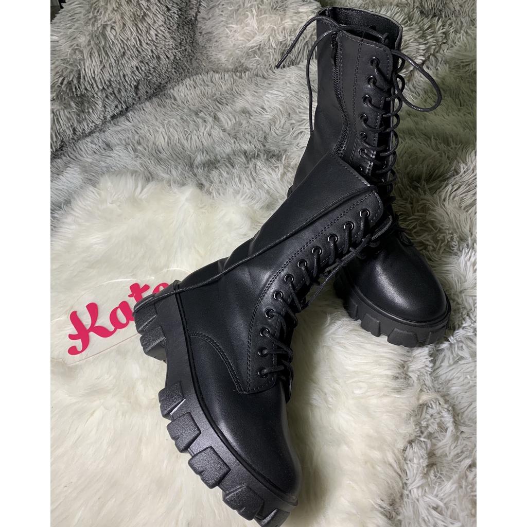 220.KLHSTORE2018. BOOTS cổ cao khoá kéo kết hơp dây