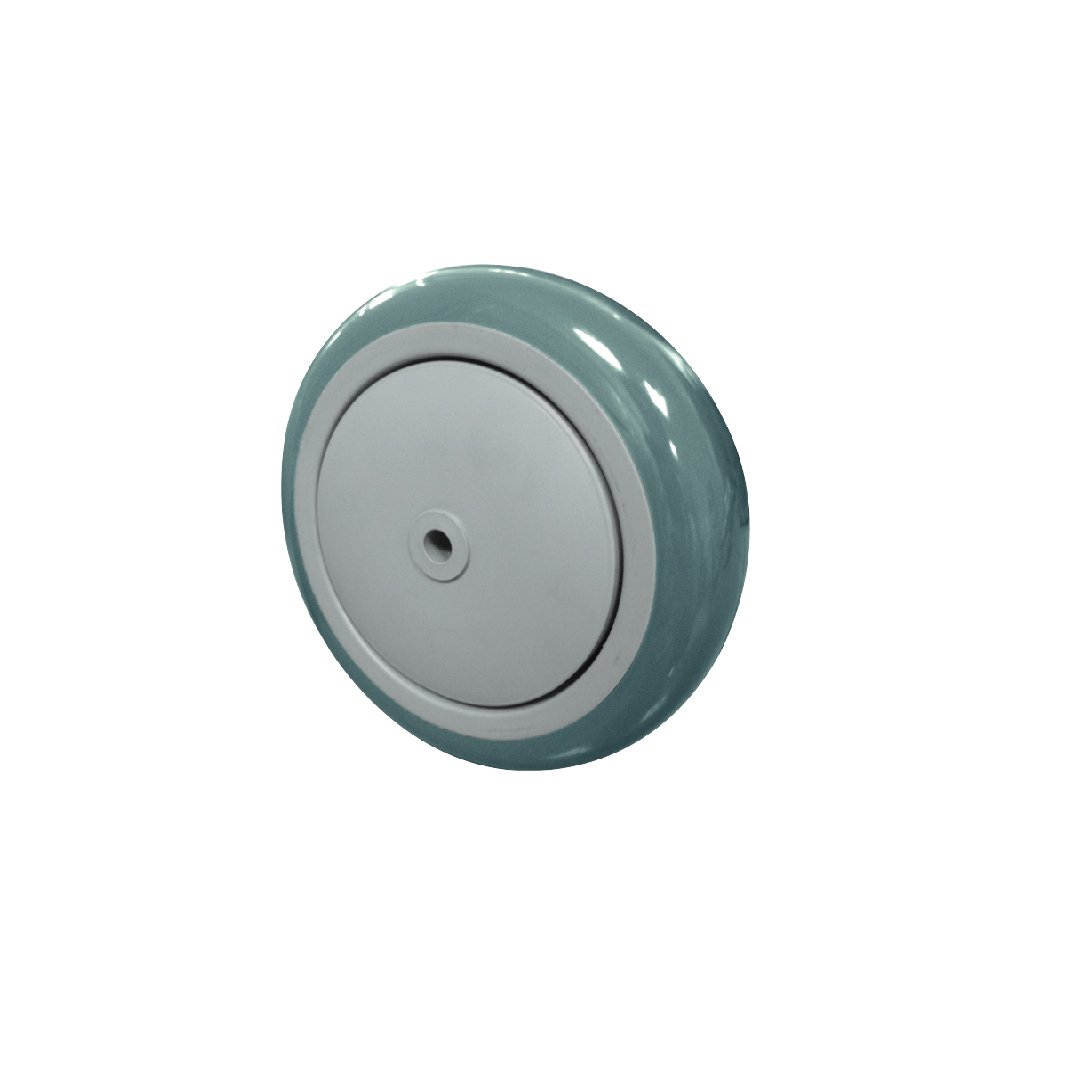 Bánh xe rời Pu màu xám 125mm, bánh xe rời, bánh xe cho xe siêu thị - Pareo