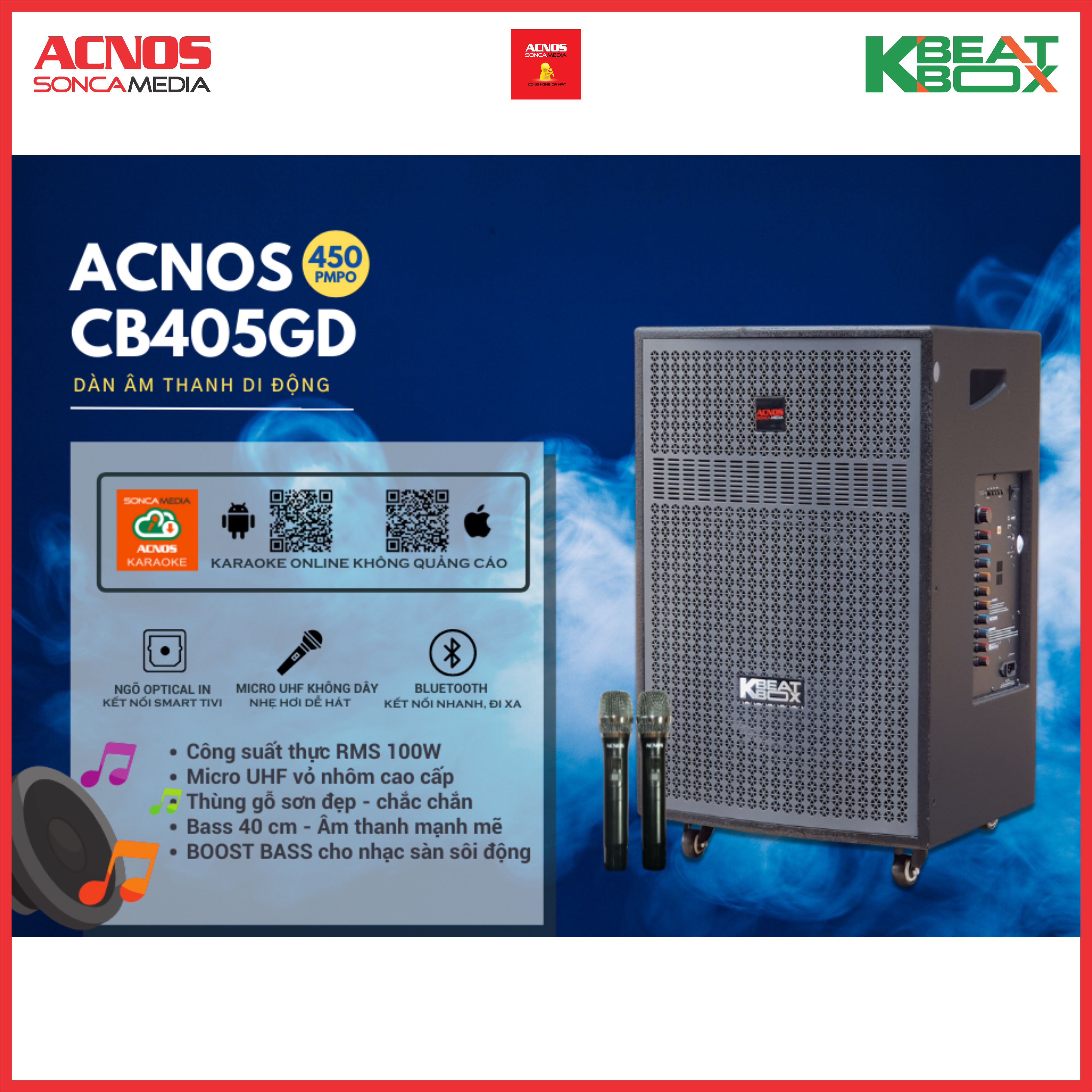 Dàn âm thanh di động ACNOS CB405GD