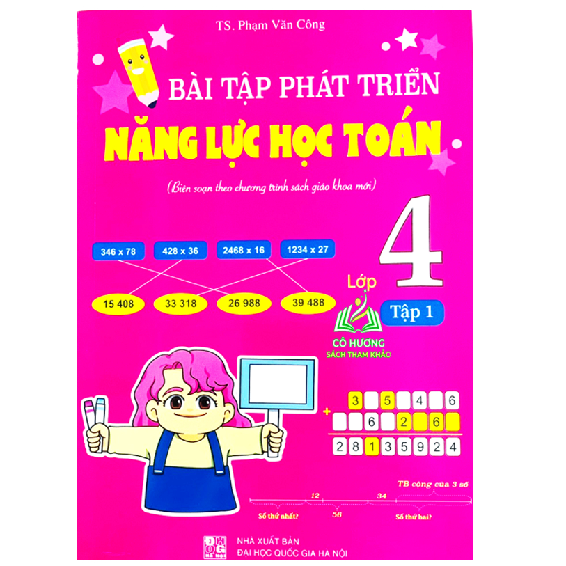 Sách - Combo Bài Tập Phát Triển Năng Lực Học Toán 4 Tập 1 + 2