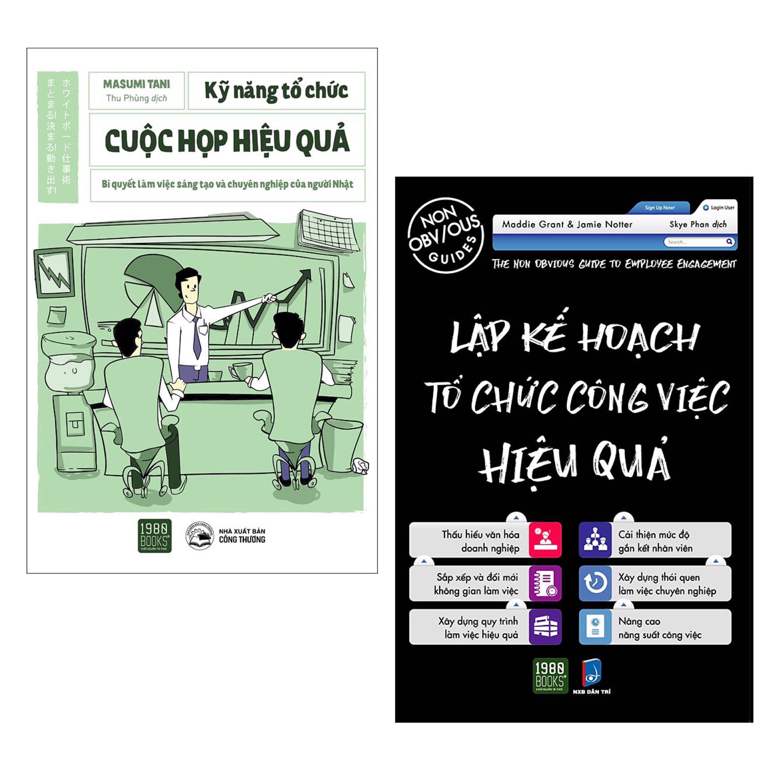 Combo Sách Kỹ Năng Làm Việc Hiệu Quả Để Thành Công: Kỹ Năng Tổ Chức Cuộc Họp Hiệu Quả - Bí Quyết Làm Việc Chuyên Nghiệp và Sáng Tạo Của Người Nhật + Lập Kế Hoạch Tổ Chức Công Việc Hiệu Quả