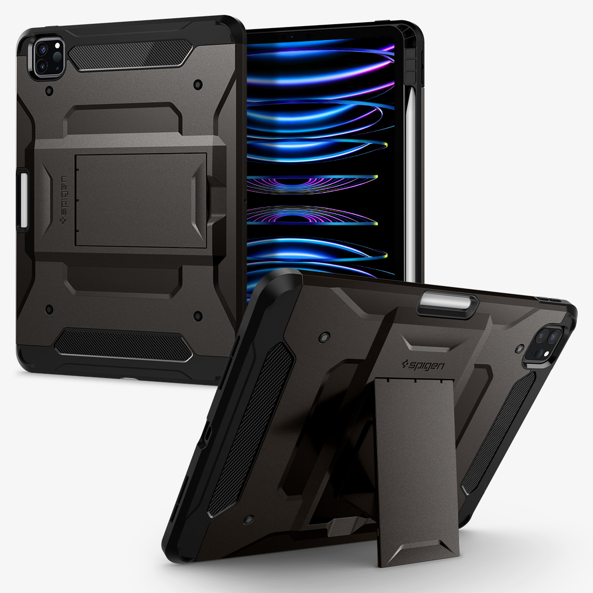 Ốp Lưng Dành Cho iPad Pro 12.9 (2022) SPIGEN Case Tough Armor Pro Độ bền cao, đạt các tiêu chuẩn về chống shock và các tiêu chuẩn về Drop Test - Hàng Chính Hãng