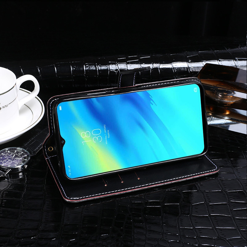 Bao da kiêm ví đựng thẻ Dành Cho Oppo K3 vân cá sấu - Handtown - Hàng Chính Hãng