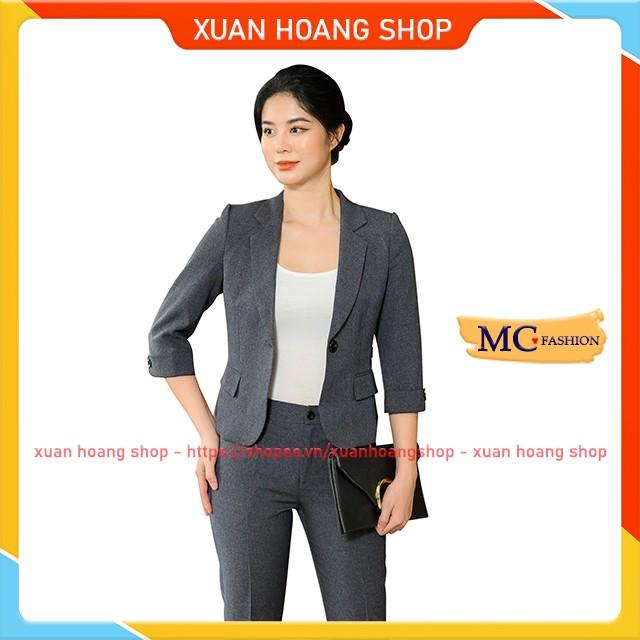 Áo Vest Nữ Blazer Kiểu Dáng Công Sở Màu Ghi Xám Đẹp Mc Fashion Tav395