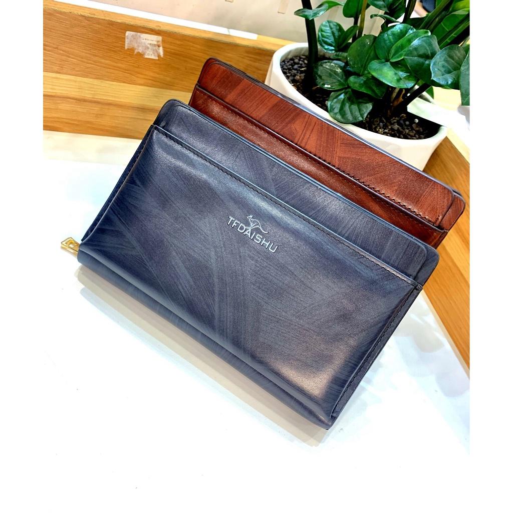 Ví Cầm Tay Nam Cao Cấp 0202.Clutch Da Cầm Tay.Bóp Da Cầm Tay Daishu.