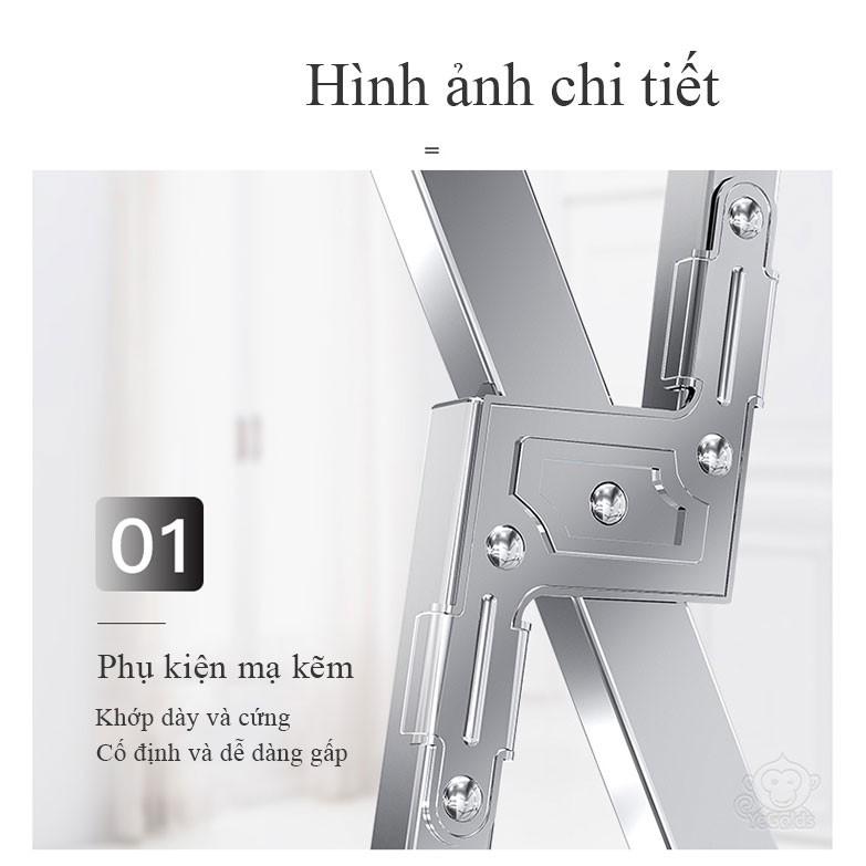 Giá treo phơi Quần áo X xếp gọn chịu lực cực khủng chất liệu INOX siêu bền