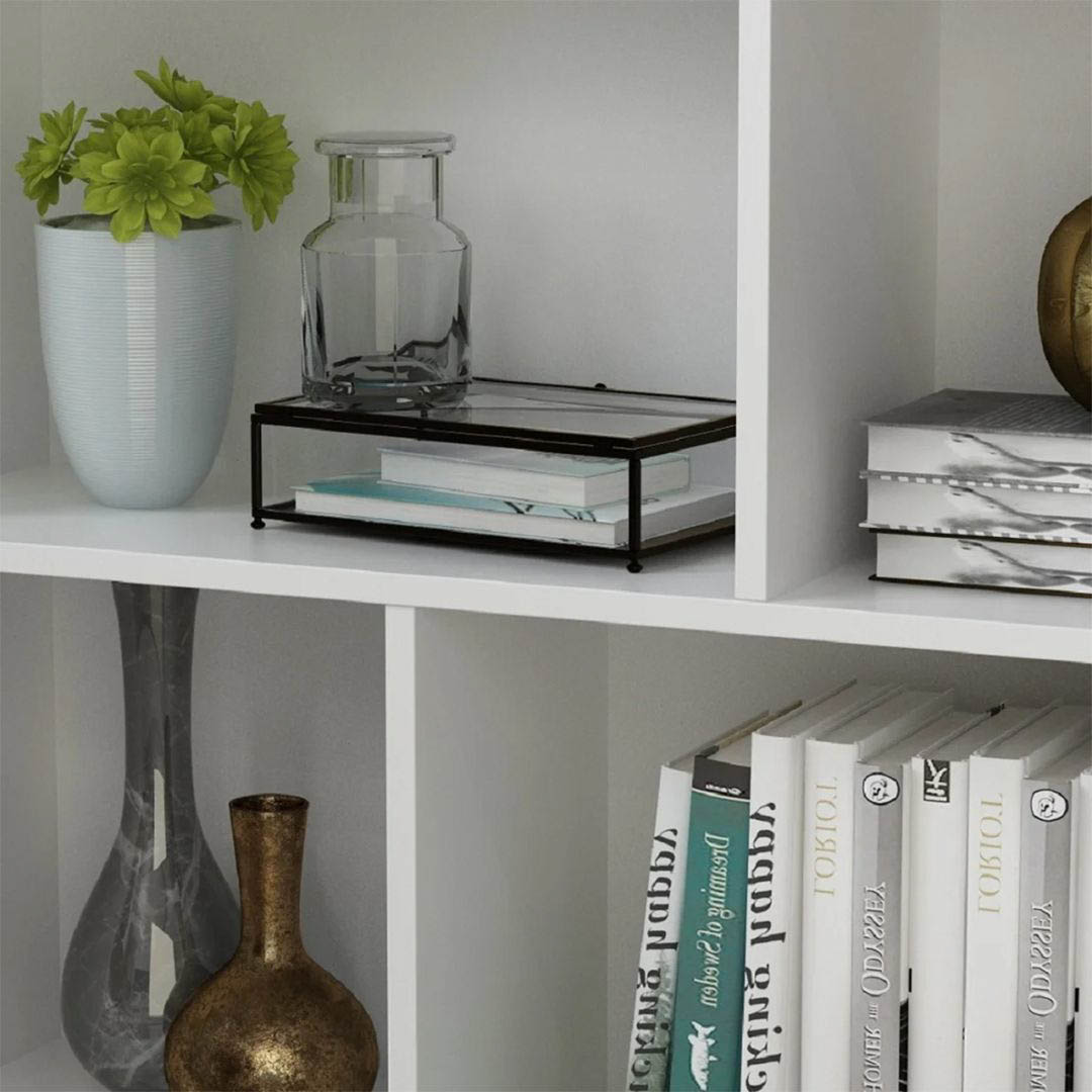 Kệ sách, kệ trang trí gỗ hiện đại SMLIFE Barume | Gỗ MDF dày 17mm chống ẩm | D60xR25xC190cm
